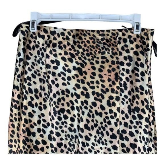 Princess Polly Leopard Print Midi Skirt US 6 Polyester Womens Wear - Picture 3 of 7